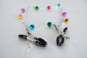 Nipple Clamps With Chain & Colorful small Bell