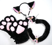 Black Cat Paw Gloves Cosplay Set