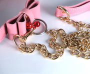 Pink Kitten Collar With Chain