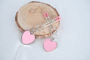 Pink Nipple Clamps With Heart Sexy Adjustable Clips