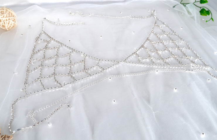 Women's Crystal Rhinestone Bar & Lingerie Set Gift USA