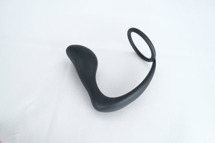 Silicone Male Prostate Massager Anal Butt Plug With Penis Cock Ring