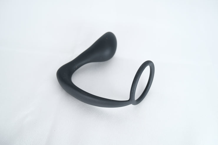 Silicone Male Prostate Massager Anal Butt Plug With Penis Cock Ring