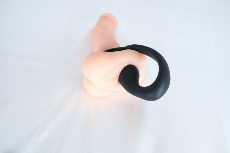 Silicone Male Prostate Massager Anal Butt Plug With Penis Cock Ring
