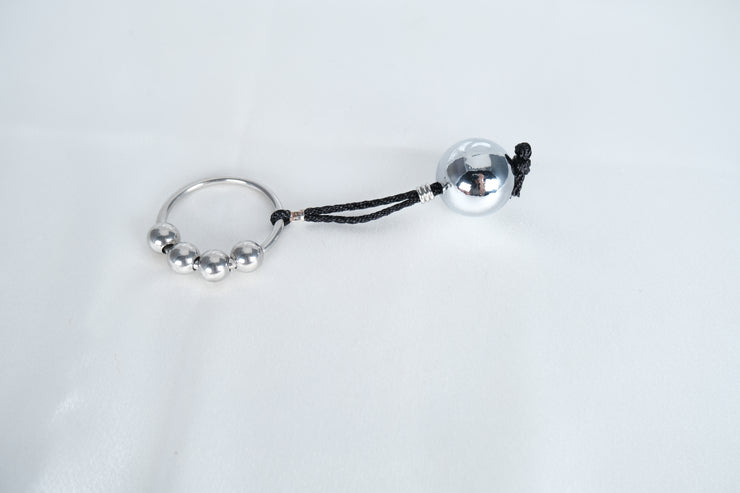 Stainless Steel Cock Ring with one Heavy Ball  Men's Penis Exercise
