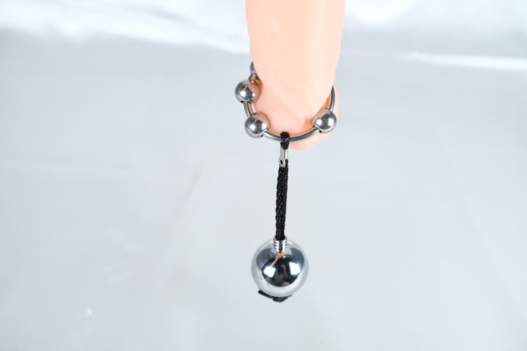 Stainless Steel Cock Ring with one Heavy Ball  Men's Penis Exercise