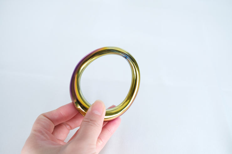 Stainless Steel Rainbow Cock Ring Penis Locking Ring