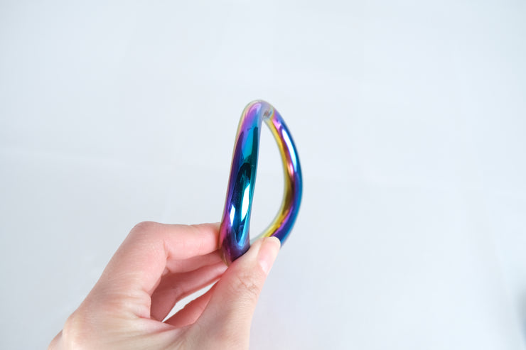 Stainless Steel Rainbow Cock Ring Penis Locking Ring