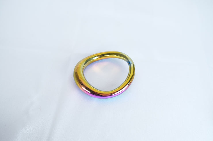 Stainless Steel Rainbow Cock Ring Penis Locking Ring
