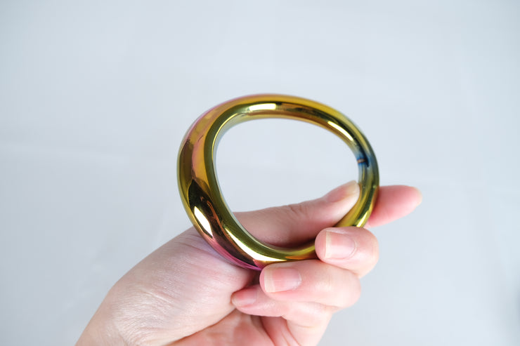 Stainless Steel Rainbow Cock Ring Penis Locking Ring