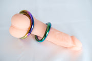 Stainless Steel Rainbow Cock Ring Penis Locking Ring