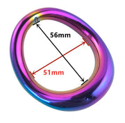 Stainless Steel Rainbow Cock Ring Penis Locking Ring
