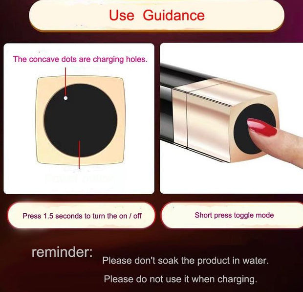 Lipstick Vibrator Lipstick Vibe Discreet Waterproof Vibrating lipstick Speed Adjustable Massager Gift