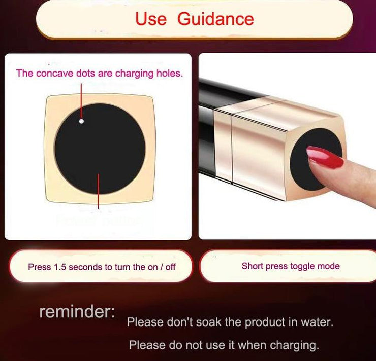 Lipstick Vibrator Lipstick Vibe Discreet Waterproof Vibrating lipstick Speed Adjustable Massager Gift