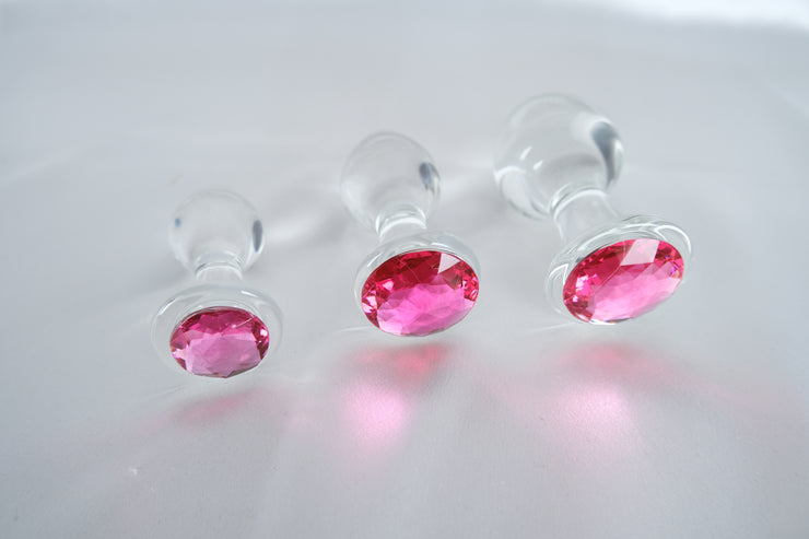 Clear Diamond Glass Cute Anal Plug Butt Plug G Spot Anus Masturbation Sex Toy