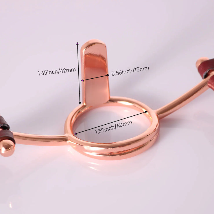 Rose Gold Imprisoned Tongue Gag Deep