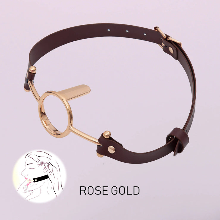 Rose Gold Imprisoned Tongue Gag Deep
