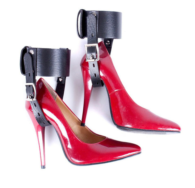 Leather High Heel Shoe Locks Straps