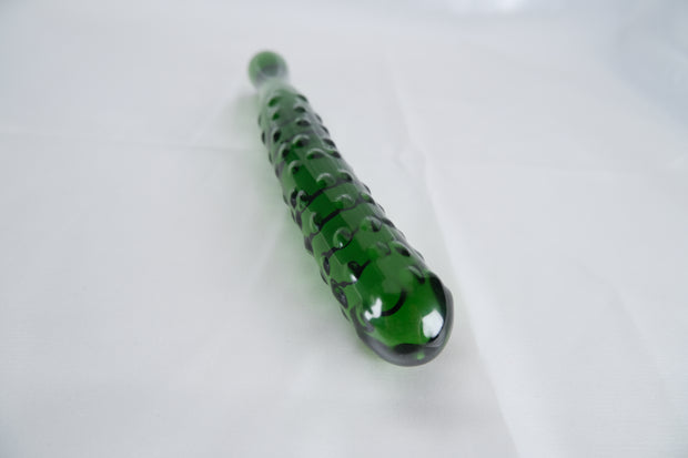 Glass Cucumber Shape Dildos Butt Plug