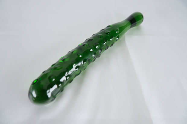 Glass Cucumber Shape Dildos Butt Plug