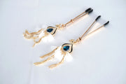 Nipple Clamp /Vagina Clip With Blue Artificial Stone