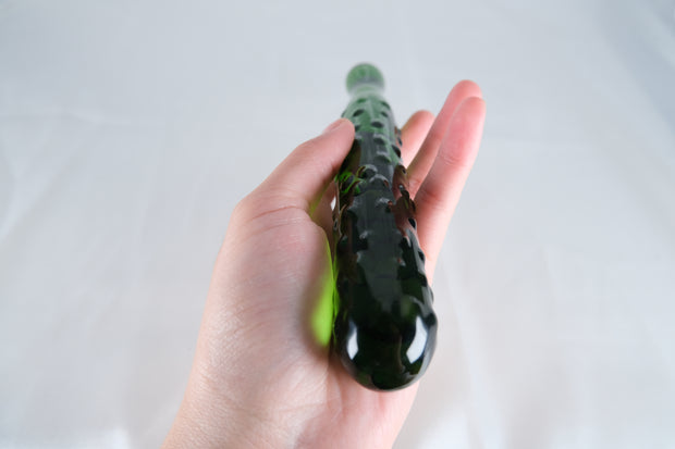 Glass Cucumber Shape Dildos Butt Plug