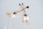 Nipple Clamp /Vagina Clip With Blue Artificial Stone