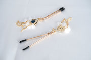 Nipple Clamp /Vagina Clip With Blue Artificial Stone