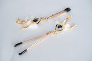 Nipple Clamp /Vagina Clip With Blue Artificial Stone