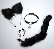 Black Pet Play Sex Toys Set