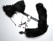 Black Pet Play Sex Toys Set