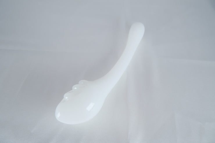 Milky Glass Dildo Butt Plug