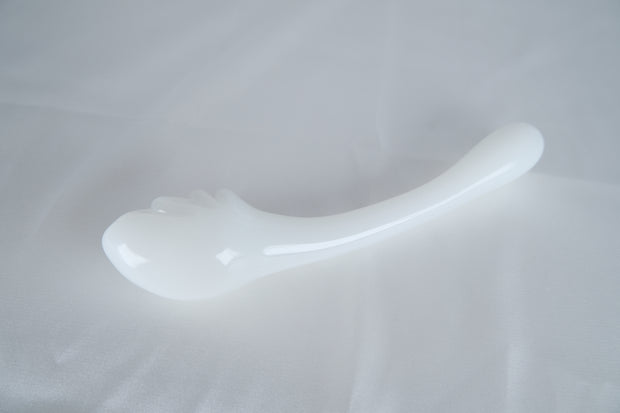 Milky Glass Dildo Butt Plug