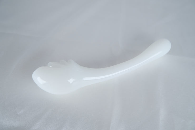 Milky Glass Dildo Butt Plug