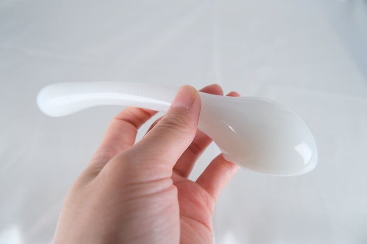Milky Glass Dildo Butt Plug