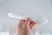 Milky Glass Dildo Butt Plug