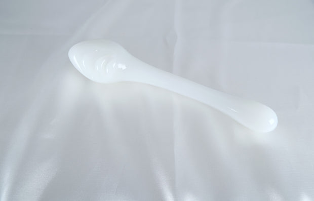 Milky Glass Dildo Butt Plug