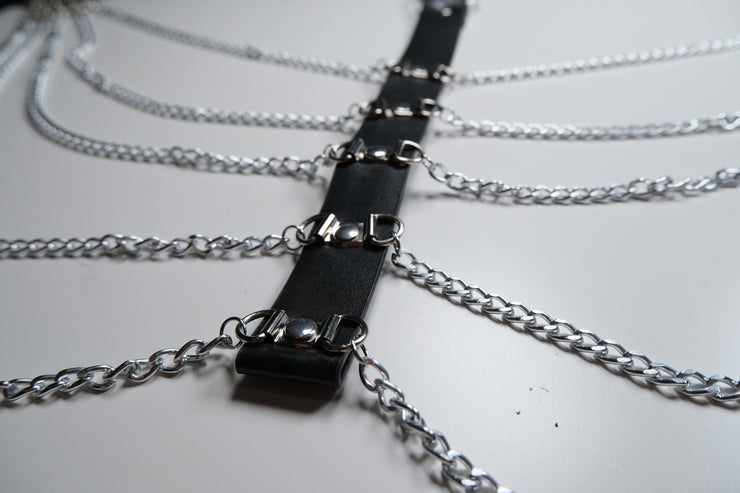 Metal Chain Harness Bra