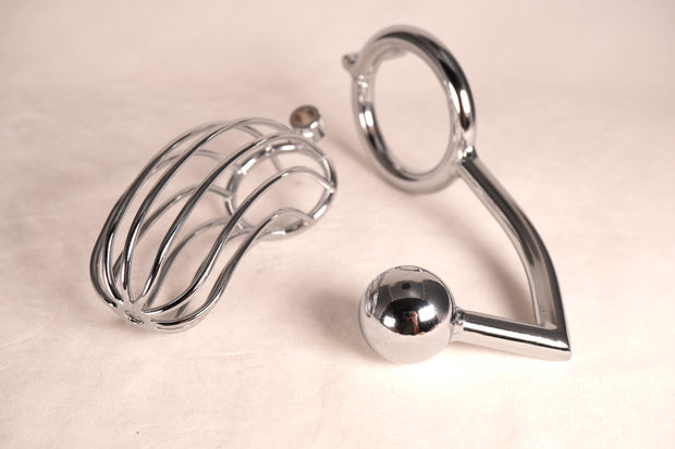 Chastity Cage With Anal Hook