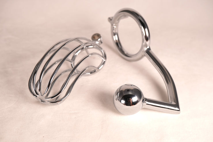 Chastity Cage With Anal Hook