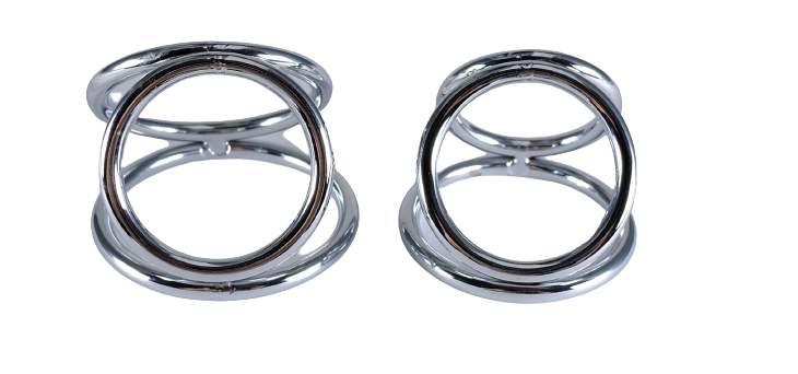 CHROME TRIPLE COCK RING