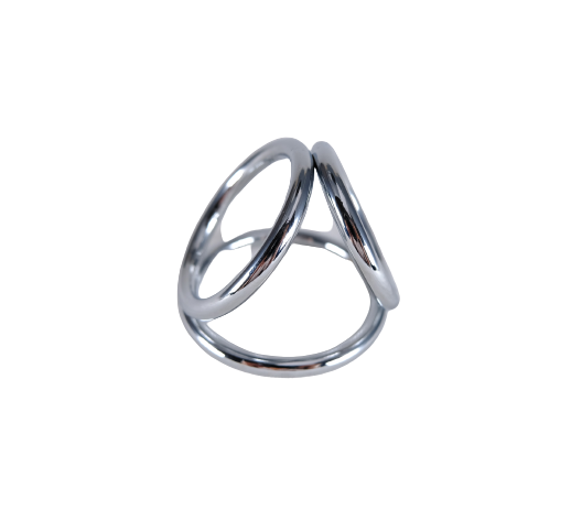 CHROME TRIPLE COCK RING