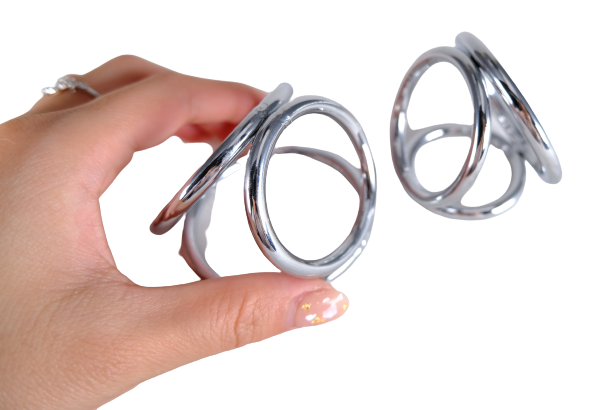 CHROME TRIPLE COCK RING