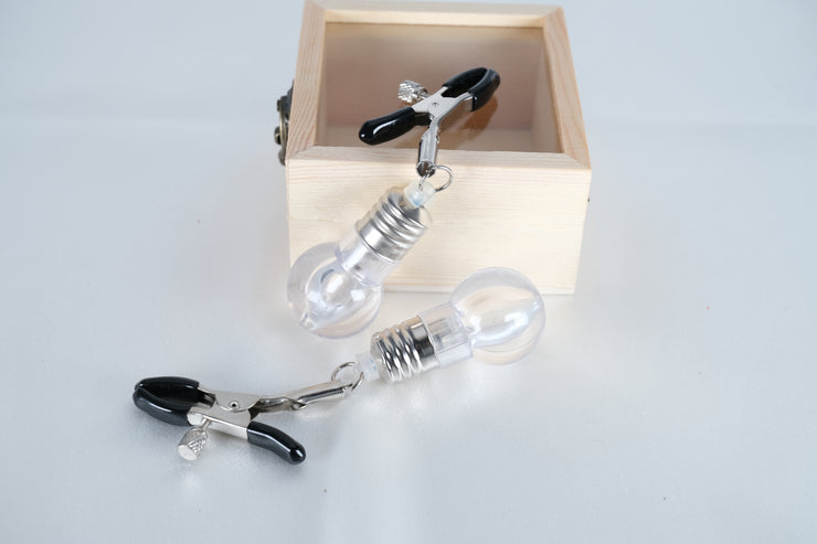 Colorful Light Bulb Nipple Clamps Breast Clips