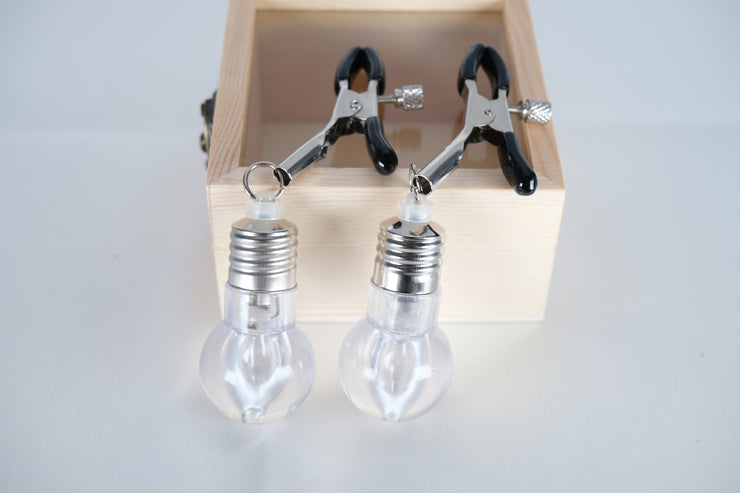 Colorful Light Bulb Nipple Clamps Breast Clips