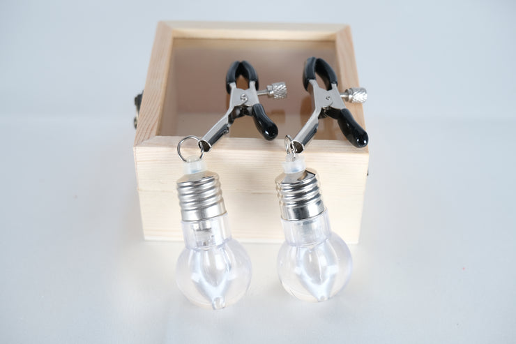 Colorful Light Bulb Nipple Clamps Breast Clips