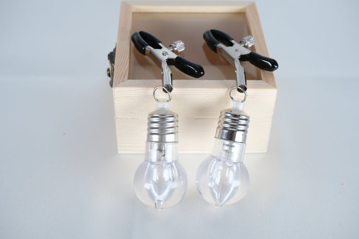 Colorful Light Bulb Nipple Clamps Breast Clips