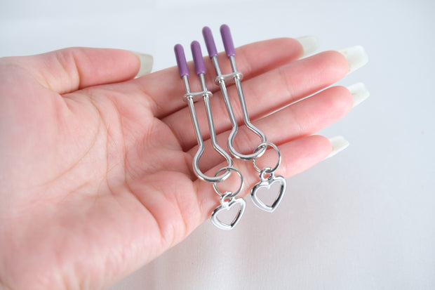 Nipple Clamps With Heart Sexy Adjustable Clips