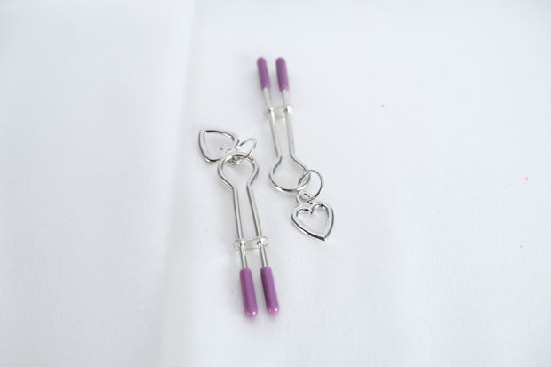 Nipple Clamps With Heart Sexy Adjustable Clips
