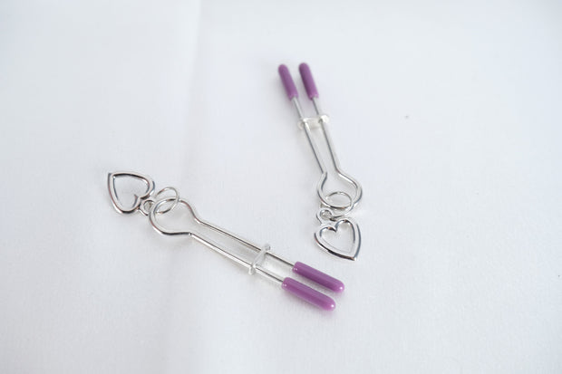 Nipple Clamps With Heart Sexy Adjustable Clips